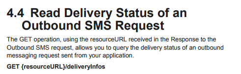 API Reference for Read Delivery Status